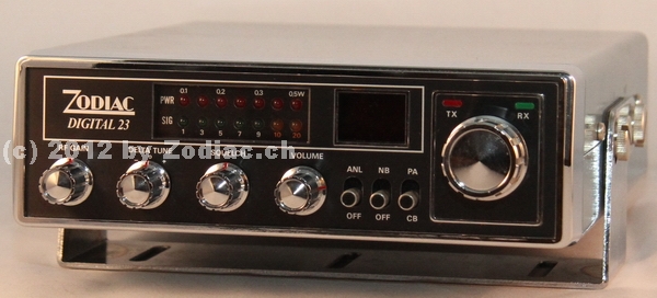 Zodiac Digital 23
Typ:CB-Gerät
Frequenz:26.965-27.225 MHz
Kanäle:23
Modulationsart:AM
Leistung:0,5 Watt
Hergestellt ab: 1977
Schlüsselwörter: Zodiac Digital 23