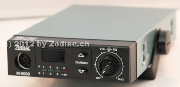 Zodiac M-8000
Typ:CB-Gerät
Frequenz:26.965-27.405 MHz
Kanäle:40
Modulationsart:FM
Leistung:4 Watt
Hergestellt ab: 1987
Hersteller: Maxon Korea. 
Schlüsselwörter: Zodiac M-8000