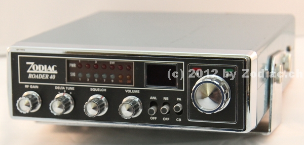 Zodiac Roader 40
Typ:CB-Gerät
Frequenz:26.965-27.405 MHz
Kanäle:40
Modulationsart:AM
Leistung:3,5 Watt
Hergestellt ab: 1977
Schlüsselwörter: Zodiac Roader 40
