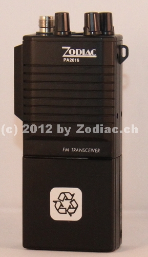 Zodiac PA-2016
Typ:VHF-Gerät
Frequenz:146 - 174 MHz
Modulationsart:FM
Kanäle: ??
Leistung:4 Watt
Hergestellt ab: 19??
Schlüsselwörter: Zodiac PA-2016
