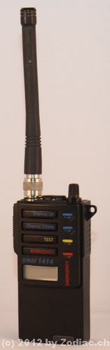 Omni 1414 Rega
Typ:VHF-Gerät
Frequenz:161,300 MHz
Modulationsart:FM
Kanäle:1
Leistung:2,5 Watt
Hergestellt ab:1997
Sonstiges: Nach dem Konkurs von Zodiac Schweiz verkaufte die Firma Omnirep das Zodiac 1414 als Omni 1414
Schlüsselwörter: Omni 1414 Rega