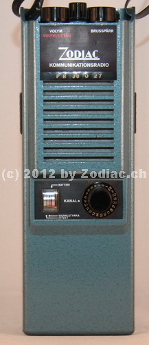 Zodiac P-5024
Typ:CB-Gerät
Frequenz:26.965-27.235 MHz
Modulationsart:AM
Kanäle:23 +11A (CH Version 23 Kanäle)
Leistung:3,5 Watt (CH Version 0,5 Watt)
Hergestellt ab: 	1974





Schlüsselwörter: Zodiac P-5024