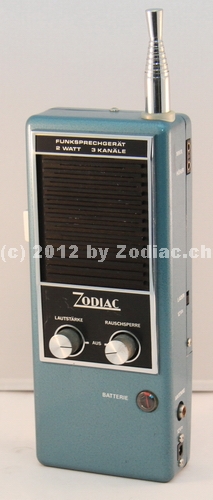 Zodiac P-2003
Typ:CB-Gerät
Frequenz:27 MHz
Modulationsart:AM
Kanäle:3
Leistung:1 Watt
Hergestellt ab: 1971





Schlüsselwörter: Zodiac P-2003