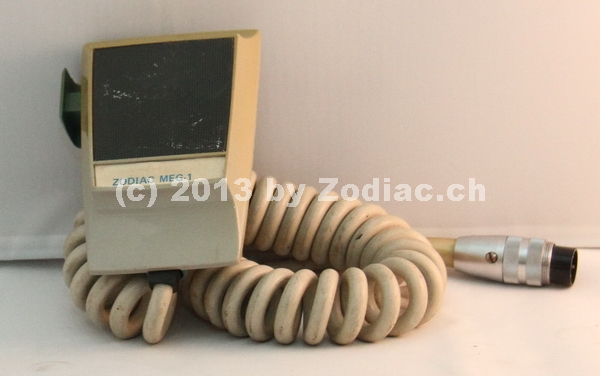 Zodiac MEG-1
Zodiac Verstärkermikrofon
vermutlich  baugleich mit dem Turner M+2
Schlüsselwörter: Zodiac MEG-1