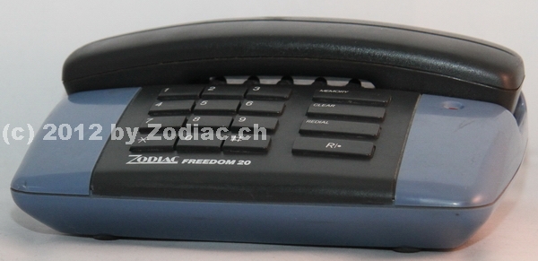 Zodiac Freedom 20
Telefon mit 20 Kurznummern
gabt es in verschiedenen Farben
Schlüsselwörter: Zodiac Freedom 20