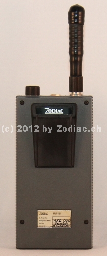 Zodiac RU-161
Personenrufempfänger
Radius von ca. 1 Km
Frequenz: 456.000 MHz 
Schlüsselwörter: Zodiac RU-161