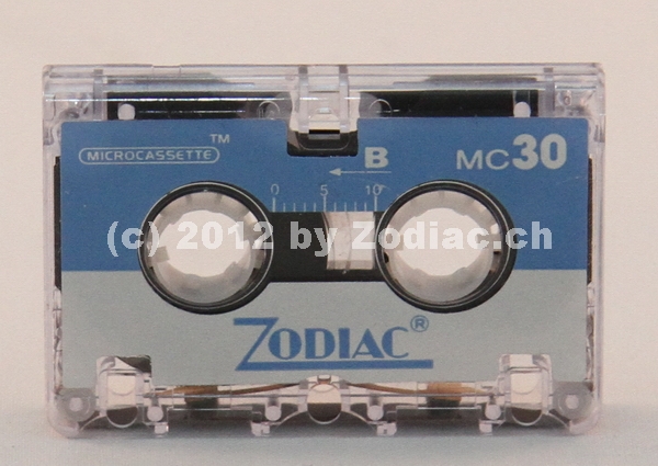Zodiac MC30
Zodiac Mikrokassette
für Anrufbeantworter
Schlüsselwörter: Zodiac MC30
