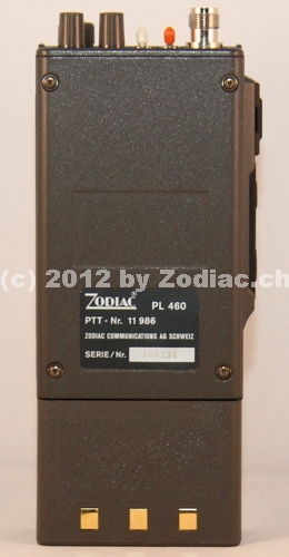 Zodiac PL-460 Handfunkger�t f�r den Betriebsfunk, R�ckansicht zweite Version 