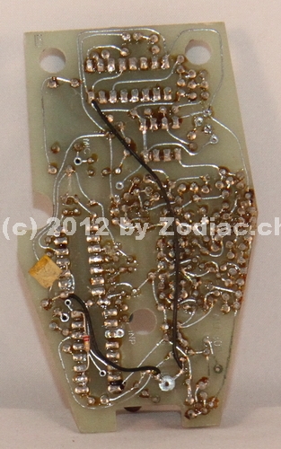 Zodiac Mikrofon Platine, Prototyp einer Mikrofon Platine, R�ckansicht 